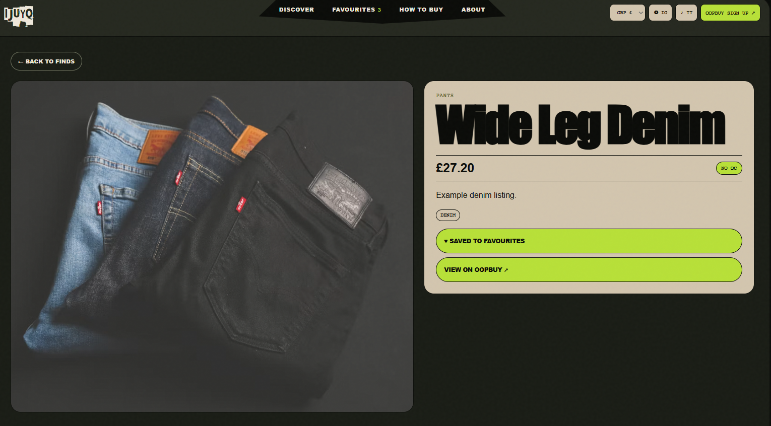 IJUYQ product browsing page